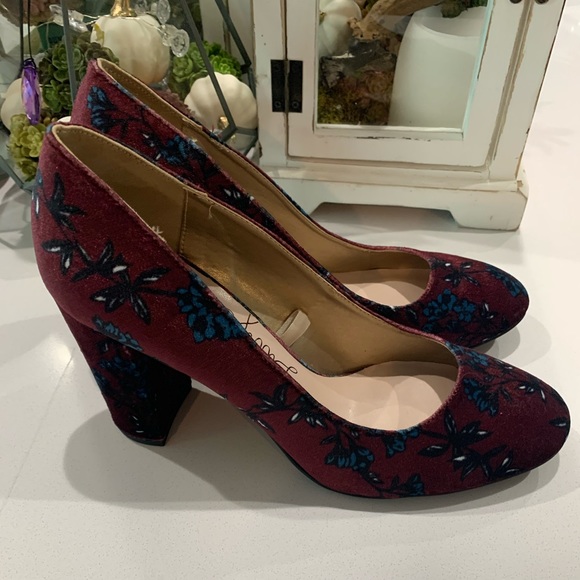 Libby Edelman velvet chunky heel 9.5 - Picture 5 of 7